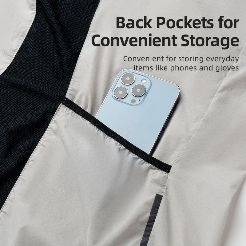 ROCKBROS Cycling Vest Windbreak Breathable MTB Road Bike Jacket Reflective Safety Vest Bicycle Clothing Running Sports Vest