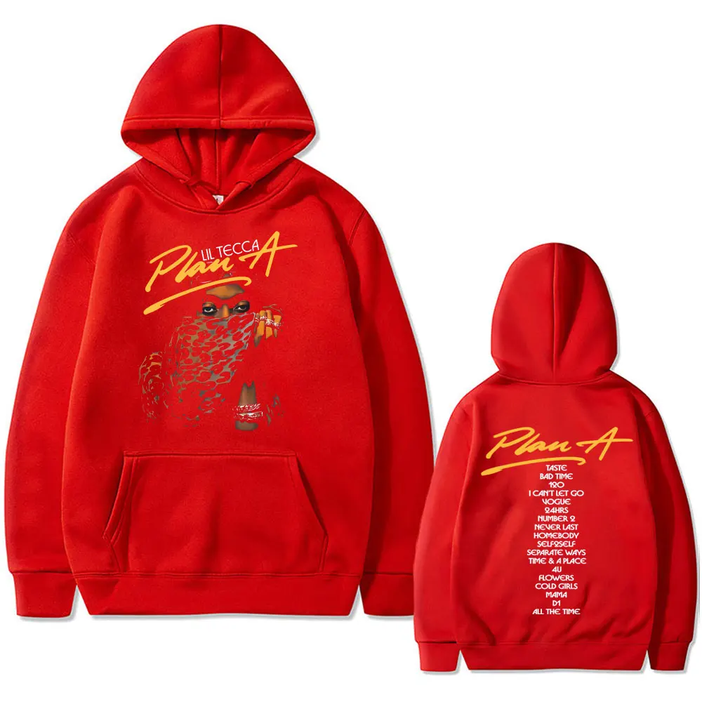 Rapper Lil Tecca Plan A Album Graphic Hoodie Men Women Hip Hop Fashion Pop Music Sweatshirt Men's Vintage Oversized Streetwear