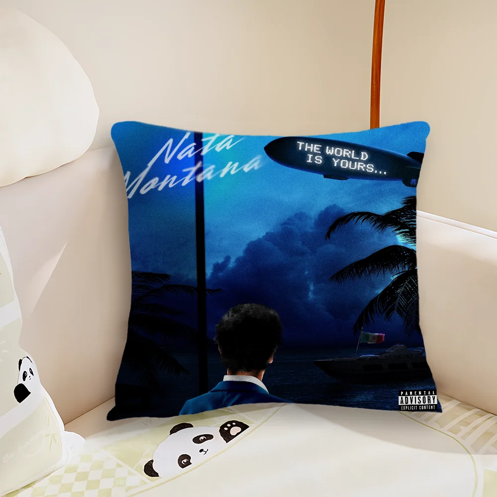 Rapper N-Natanael Cano Nata Montana Pillow Case Living Room Sofa Cushion Cover Suitable For Home Bedroom Room Decoration