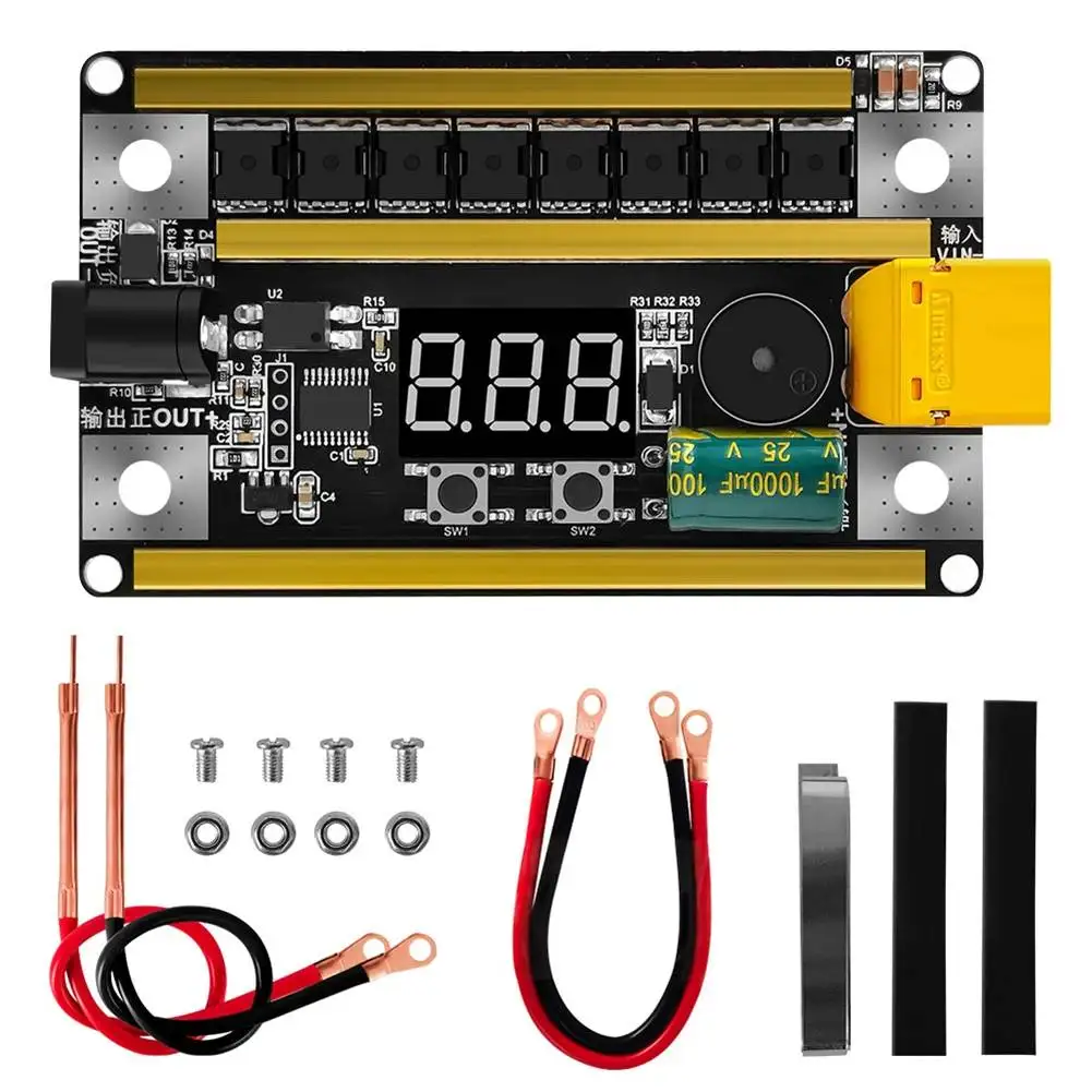 Circuito saldatore a punti digitale 1700A 12V Trigger automatico capacità ad alta corrente con penna per saldatura a 8 lati per batteria al litio