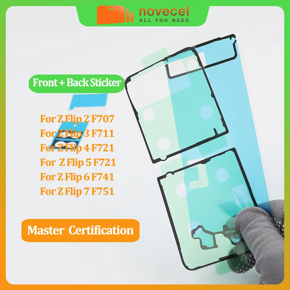 

10pcs For Samsung Galaxy Z Flip 2 3 4 5 6 7 F741 F731 Rear Battery Back Cover Housing Waterproof Seal Sticker Adhesive Glue Tape