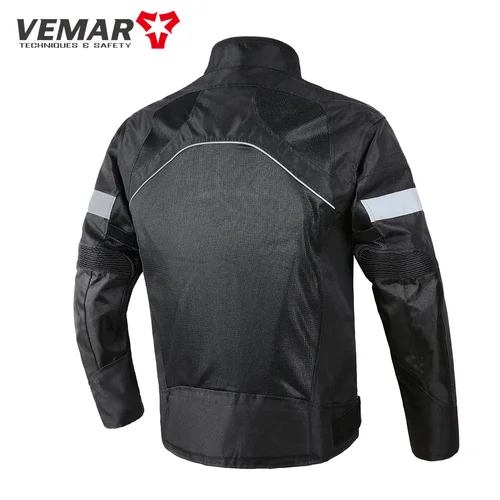 Imagen 2 del producto Vemar, chaqueta de moto de verano para hombre, chaqueta protectora para Motocross, abrigo para hombre, ropa Oxford reflectante de carreras, chaqueta de moto