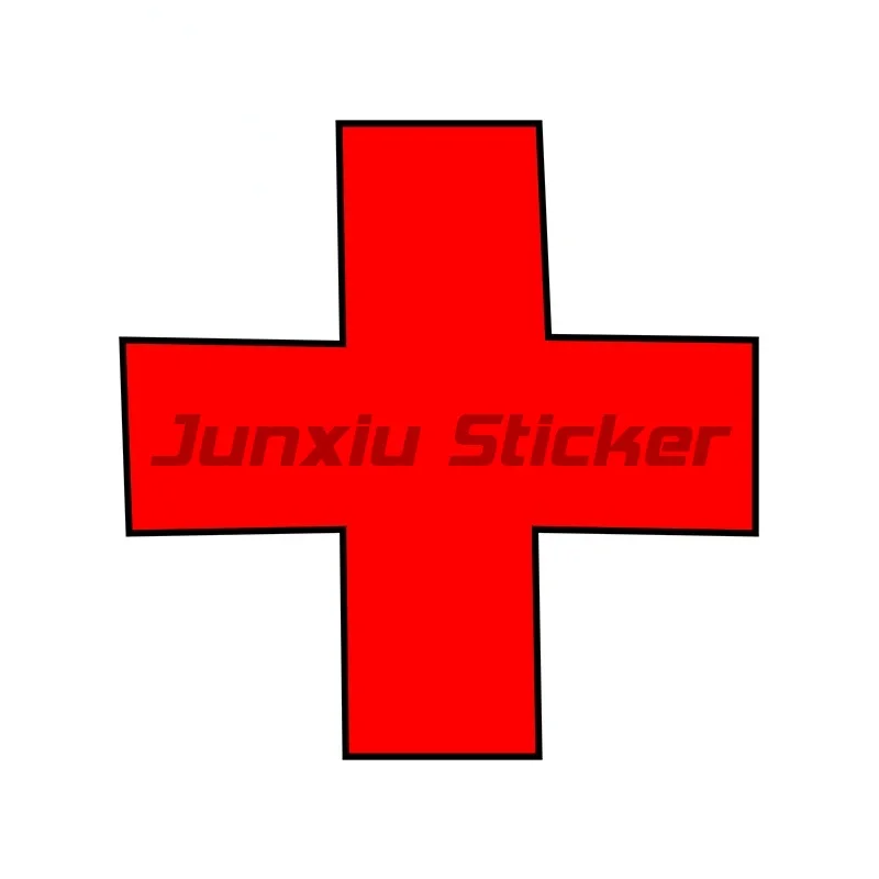 for Red Cross Vinyl Material Car Stickers Trunk Decal Car Styling Campervan Personality Refrigerator Decor Self-adhesive Decals