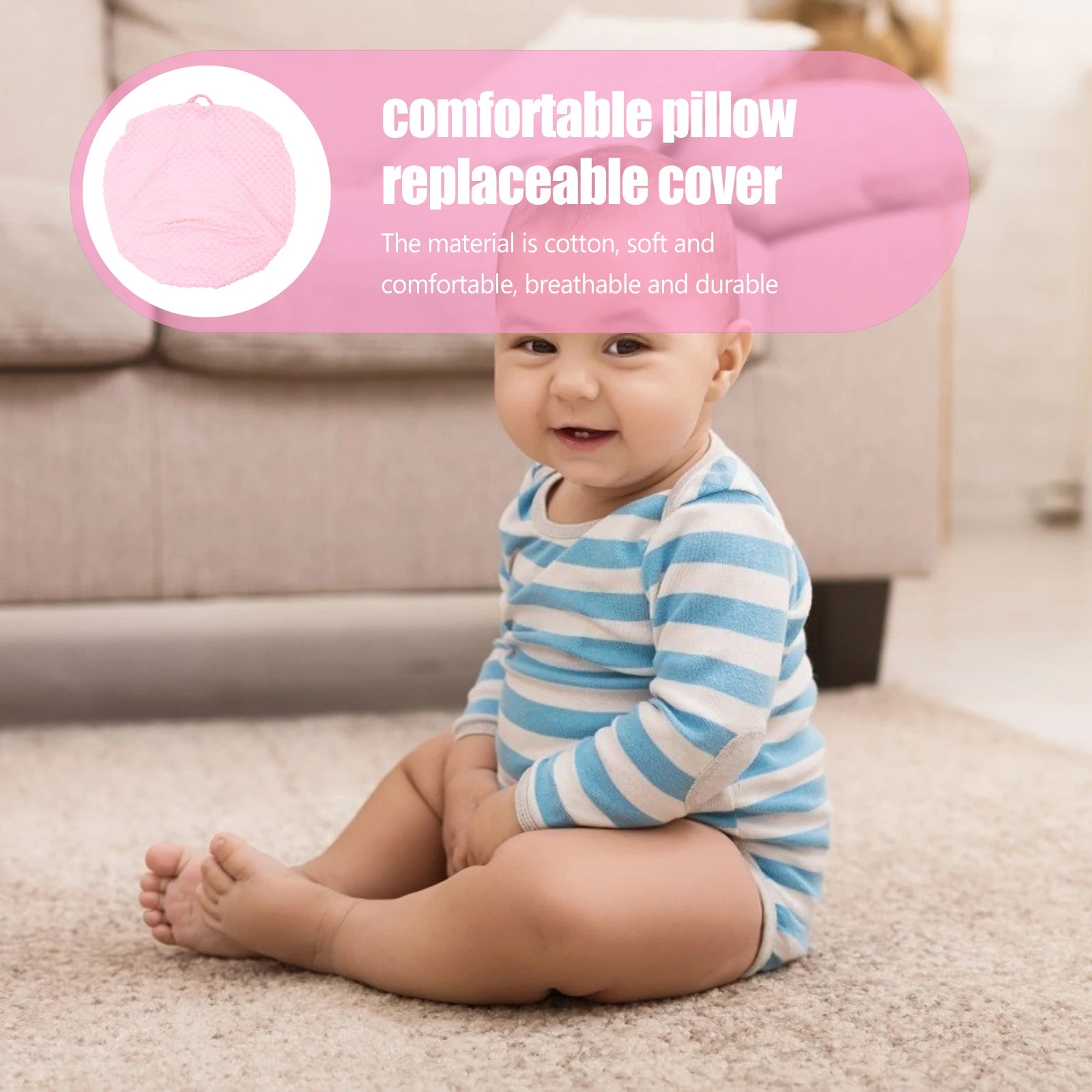 

Stylish Baby Cover Cotton Newborn Newborn Cushion Cover Cushion Replaceable Home Decor Comfortable Pillow Indoor Outdoor Use