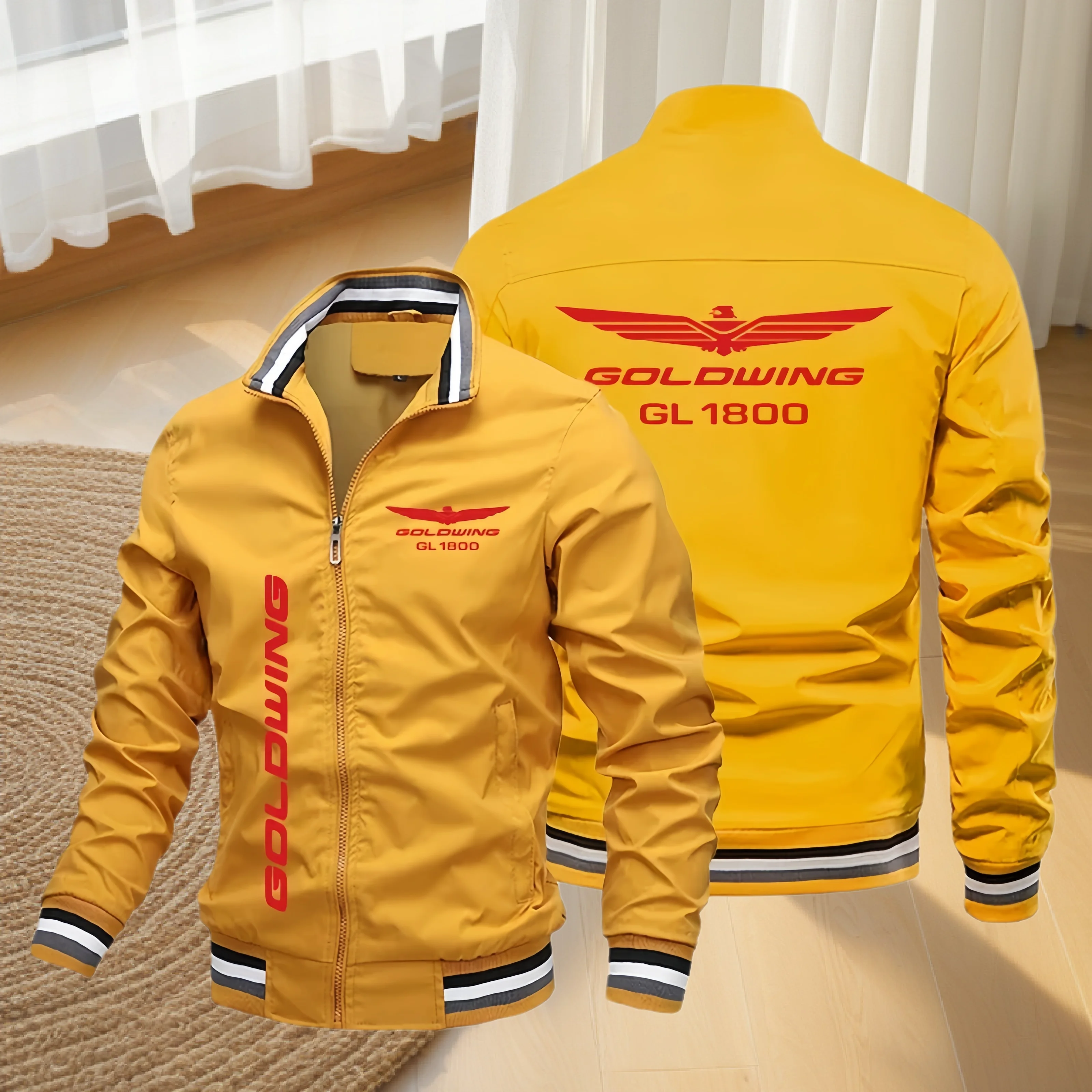 

Мужская куртка Honda Golden Wing для мотогонок, весна 2026, хит продаж: модная куртка с отложным воротником в стиле Харадзюку, мотоциклетная куртка