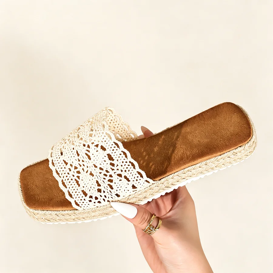 Espadrille Wedge Shoes - LIHUAMAO Bohemian-Slipper-Keilsandalen, Espadrilles-Schuhe, Damen-Schuhe mit hohen