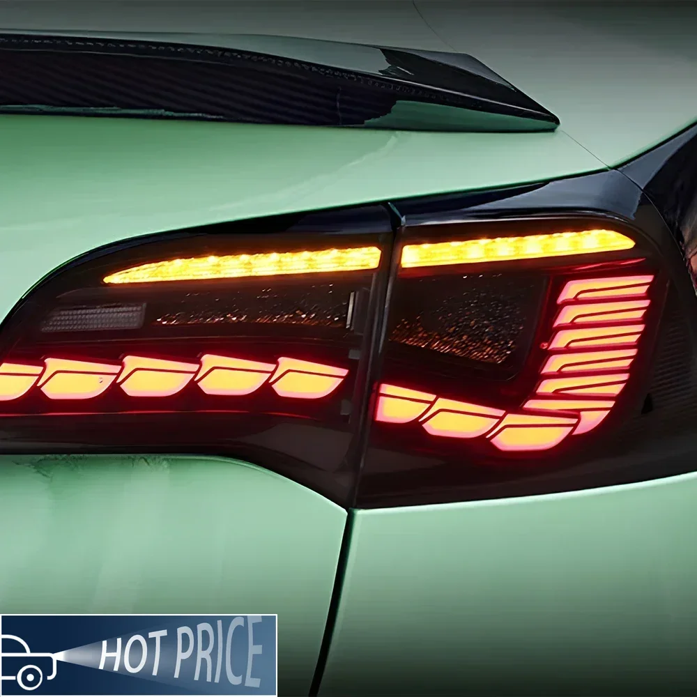For Tesla Model 3 Model Y 2019-2023 Auto Rear Lamps Upgrade Dragon Scale Taillight Tool Accessories Led Car Taillights Assembly