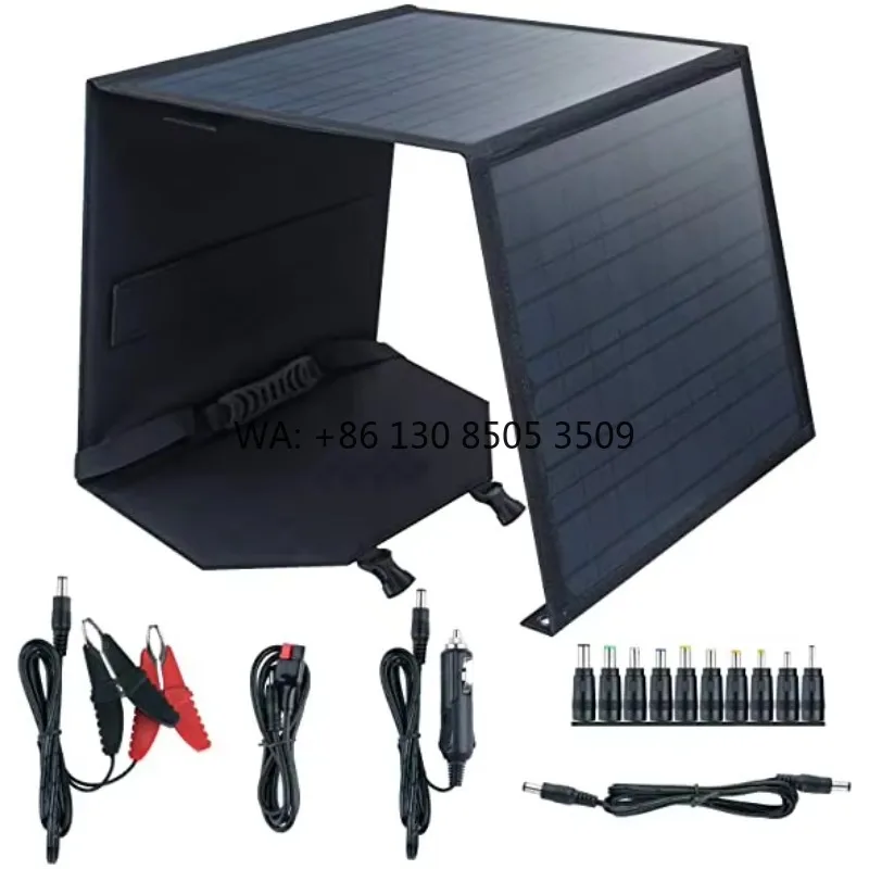 

Professional Manufacture 60-Watt Dual USB Solar Charger Folding Flexible Solar Panel for Mobile Phone and Powerbank