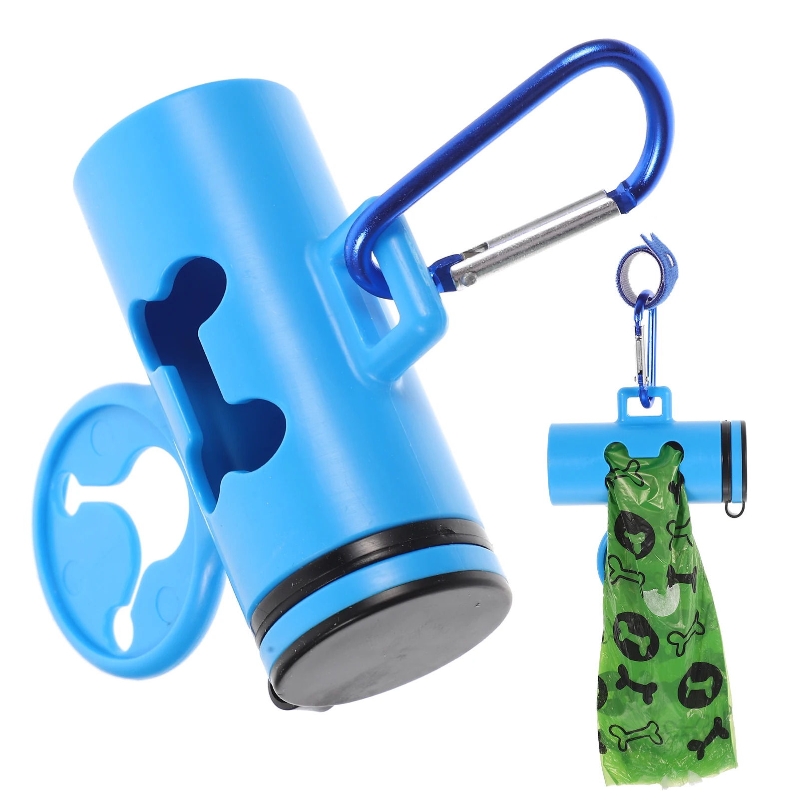 

Poop Bag Dispenser Wear resistant Holder for Dog Pet Blue Lightweight Compact Hanging Design Outdoor Use Supplies