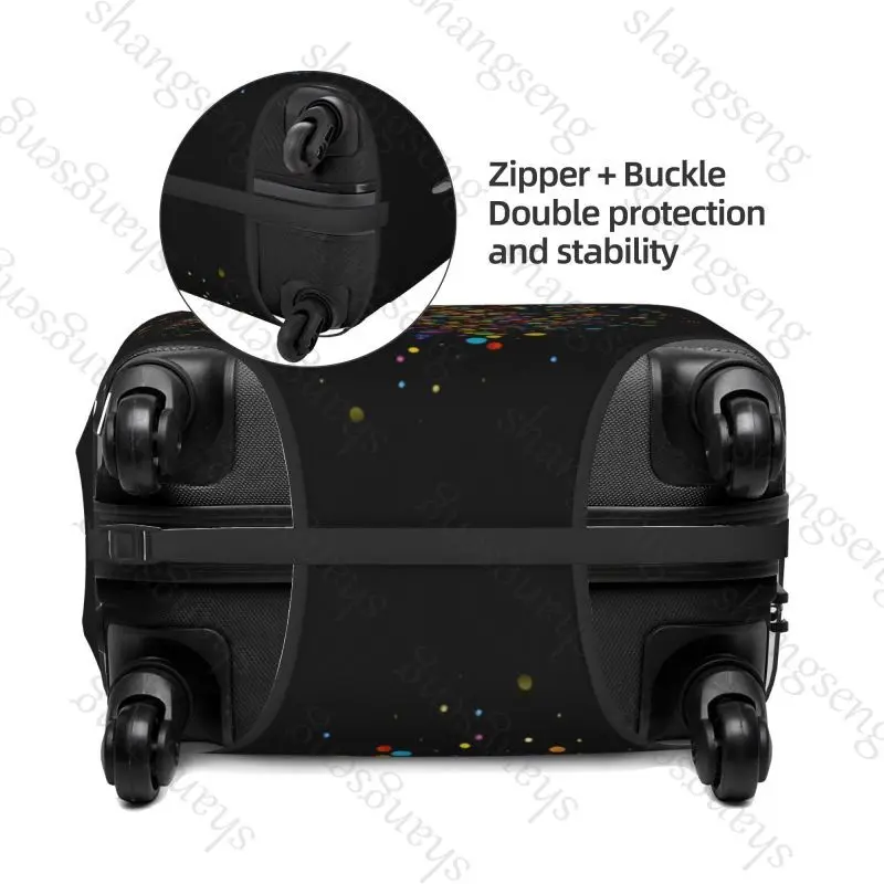 Colorful dots Thicken Luggage Cover Elasticity Trolley dust cover Suitcase Protection Suitcase Case Accessories