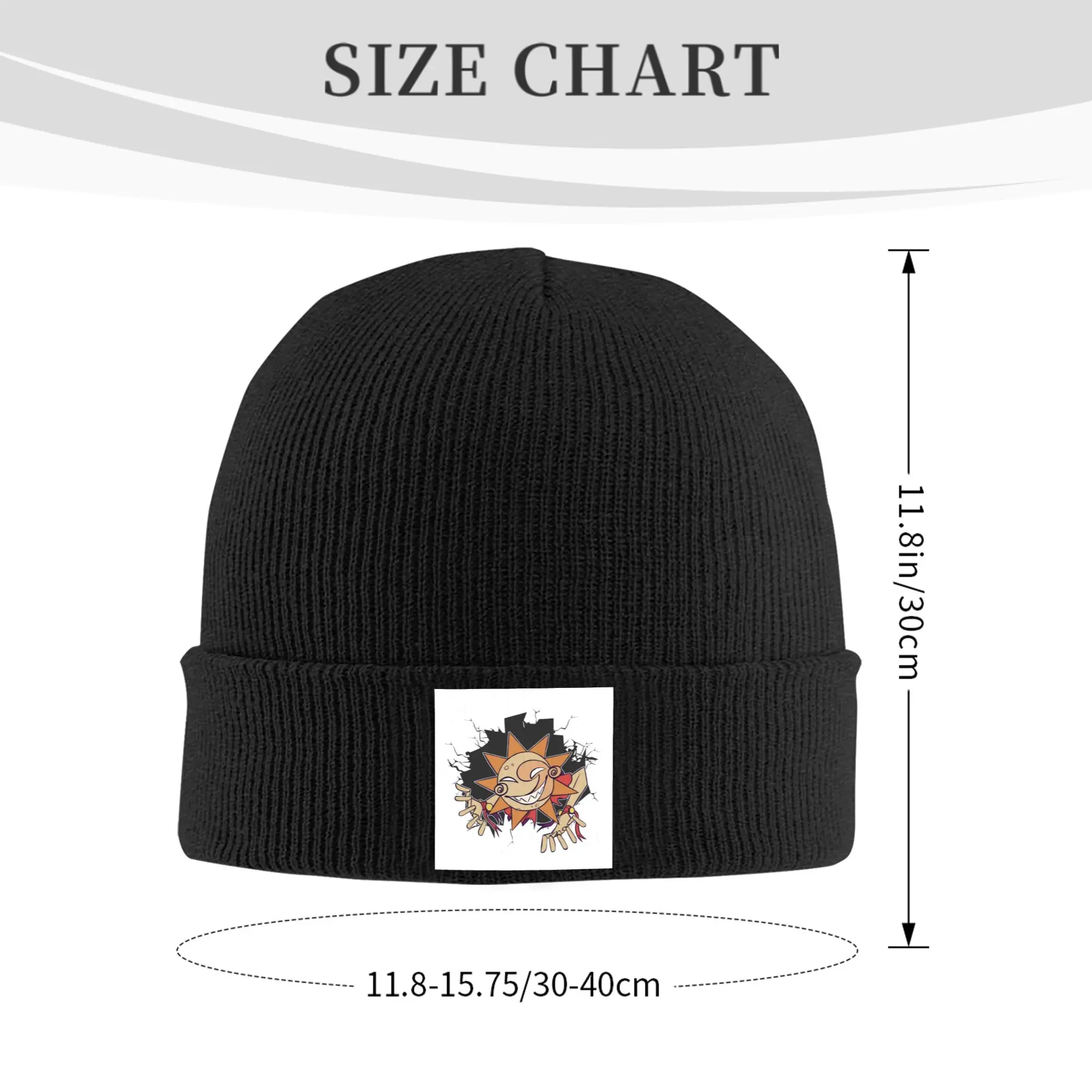 Custom FNAF Video Game Skullies Beanies Caps Cool Winter Warm Women Men Knit Hats Unisex Adult SunDrop MoonDrop Bonnet Hat