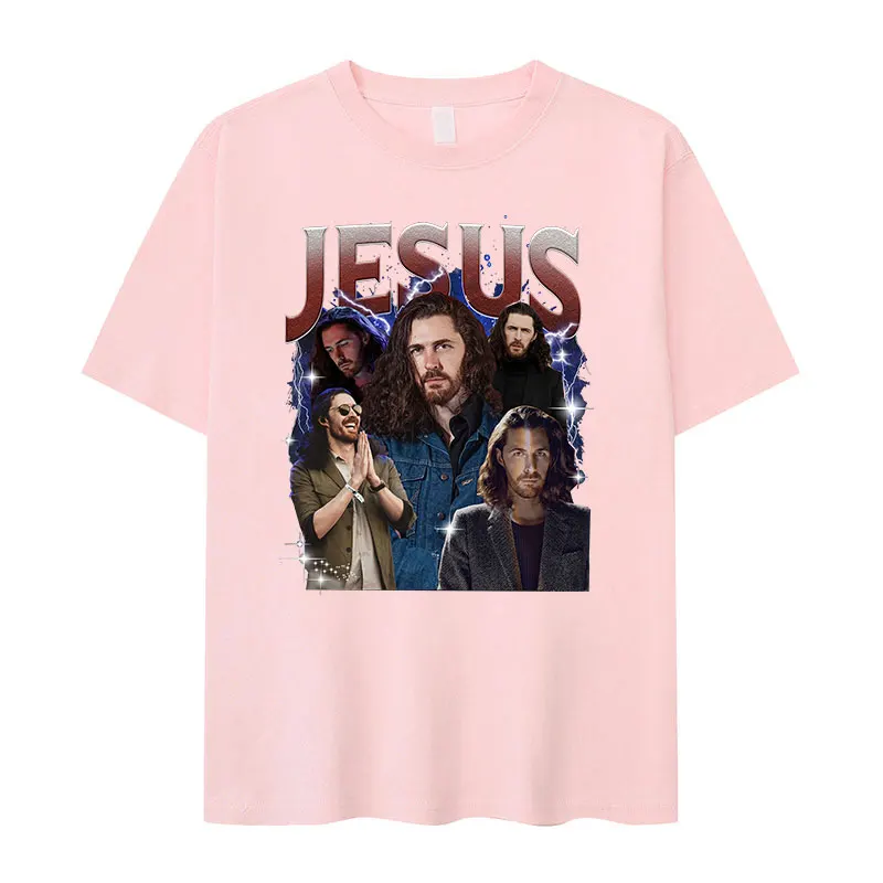 Limited Hozier Jesus Vintage Graphic T Shirts Men\'s Hip Hop High Quality Fashion T-shirt Casual Clothing Oversized Cotton Tshirt