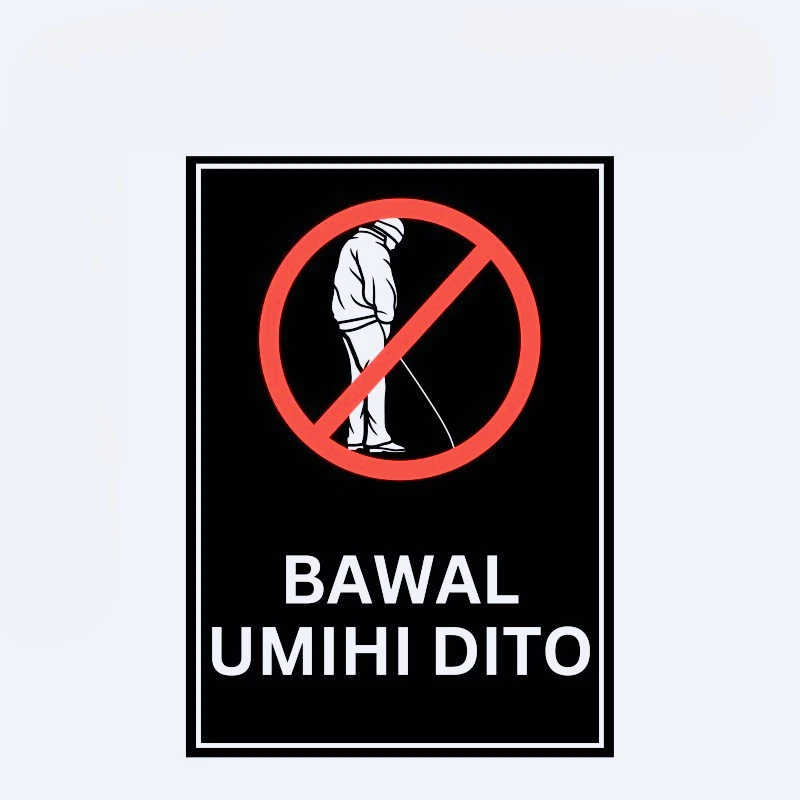 

Car decals and stickers BAWAL UMIHI DITO BLACK WATERPRROF SIGN Suitable for car windows and bumpers15cm PVC KK