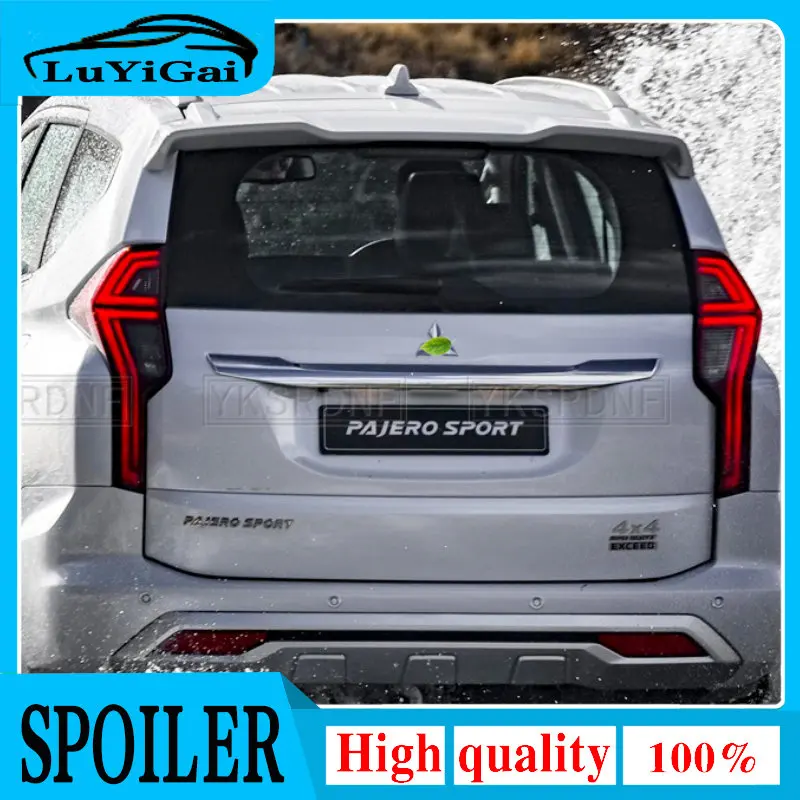 Fit FOR Mitsubishi Pajero Sport ABS Plastic Rear Trunk Wing SPOILER FOR Mitsubishi Pajero SPOILER 2016 2017 2018 2019 2020 2021