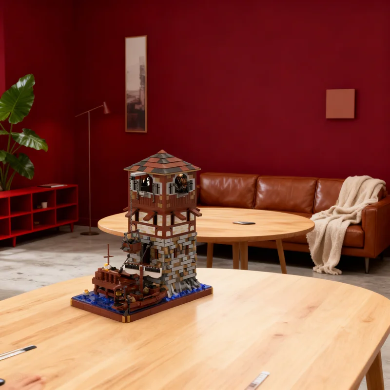 

4673pcs MOC Medieval Lighthouse Castle Model Building Blocks Creative DIY Gift Display Decor Assemble Premium Adult Kids Desk