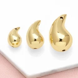 OCESRIO Trendy 12/14/18mm Waterdrop Pendant for Necklaces Copper Gold Plated Polish Jewelry Making Supplies Wholesale pdtb643