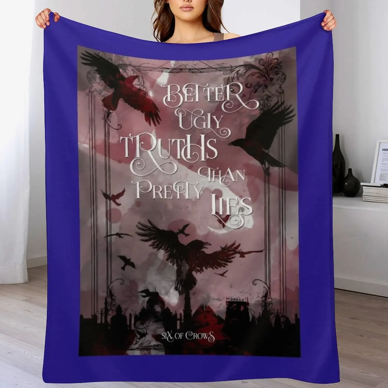 

Six of Crows 1 Throw Blanket Decoratives Thermals For Travel Warm Bed linens Blankets