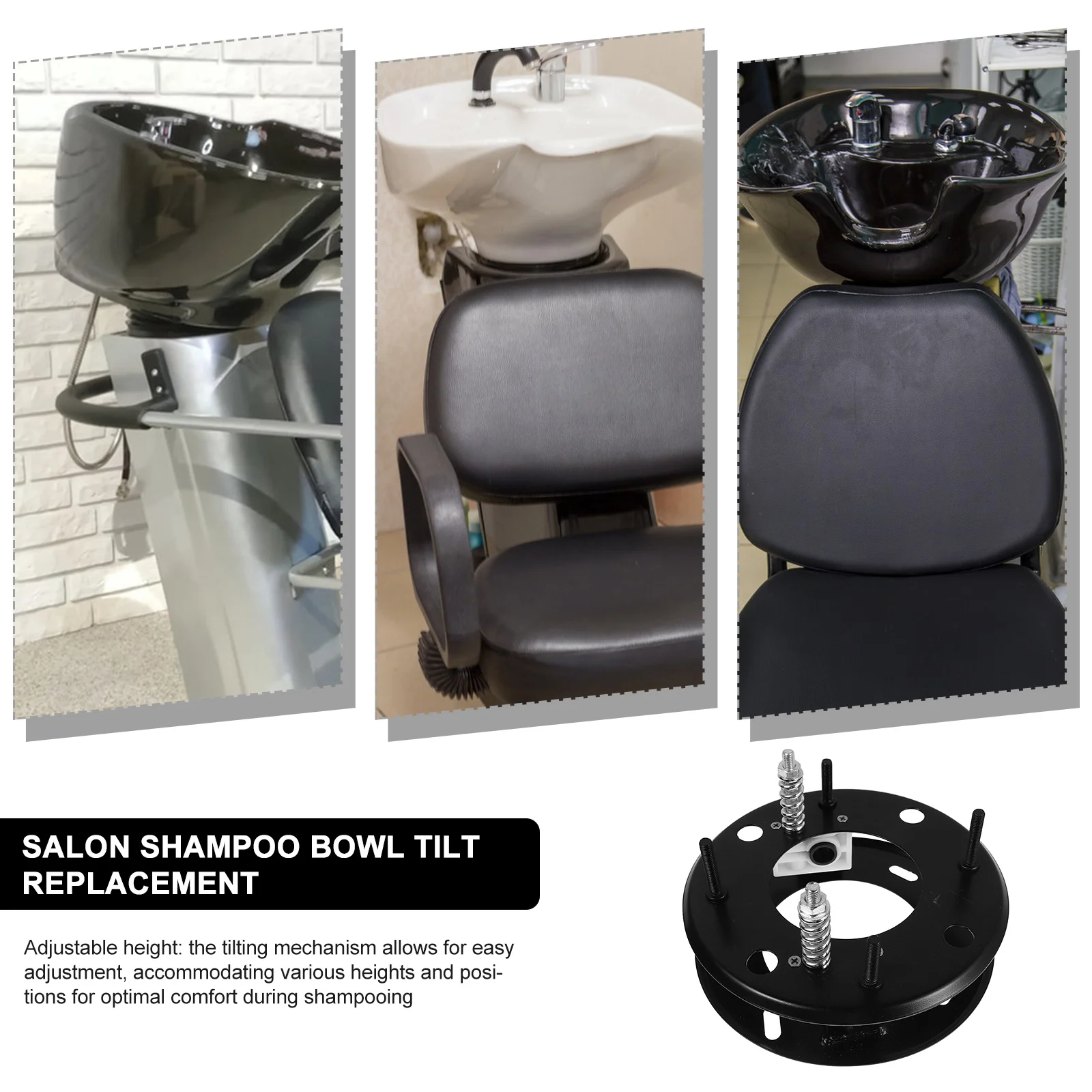 

Ceramic Basin Tilt Mechanism for Shampoo Bed Adjustable Height Rocker Replacement Bowl Parts Salon Accessories