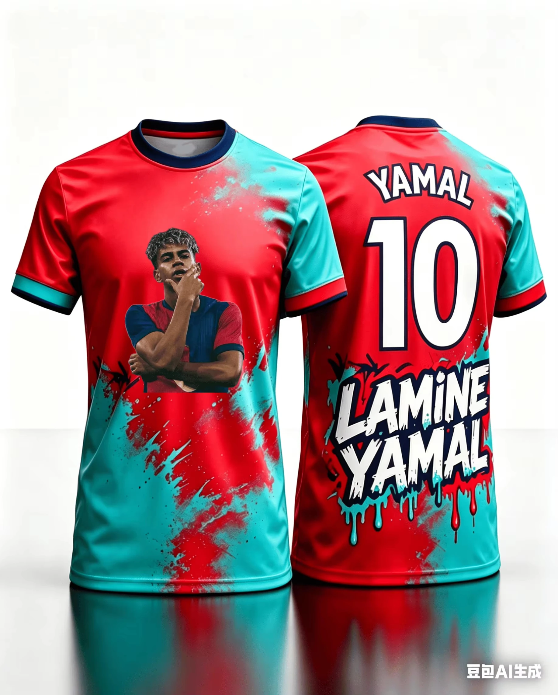 

Summer Yamal Commemorative 3D Printed Family Apparel Soccer Jersey T Shirt for Adults Kids Outdoor Casual Breathable Top