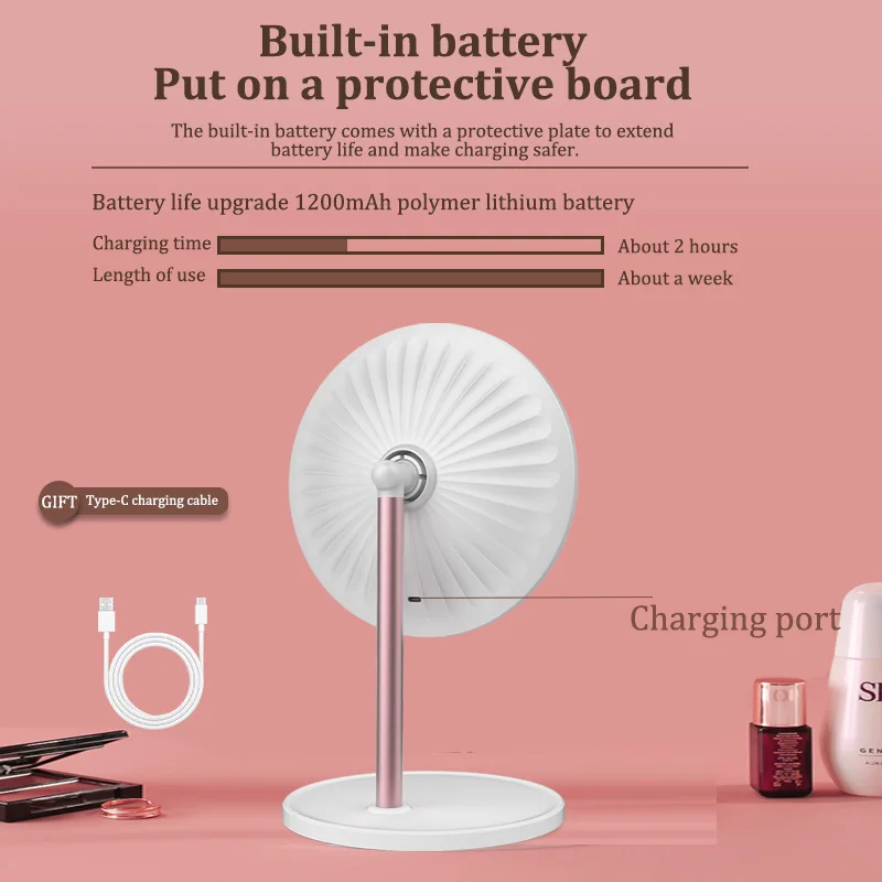 CMH المتخصصة الحديثة سطح المكتب المرآة البالونية 3 لون ضوء LED ماكياج لمس النساء غرفة نوم خلع الملابس maquiagem espejo espelho #5