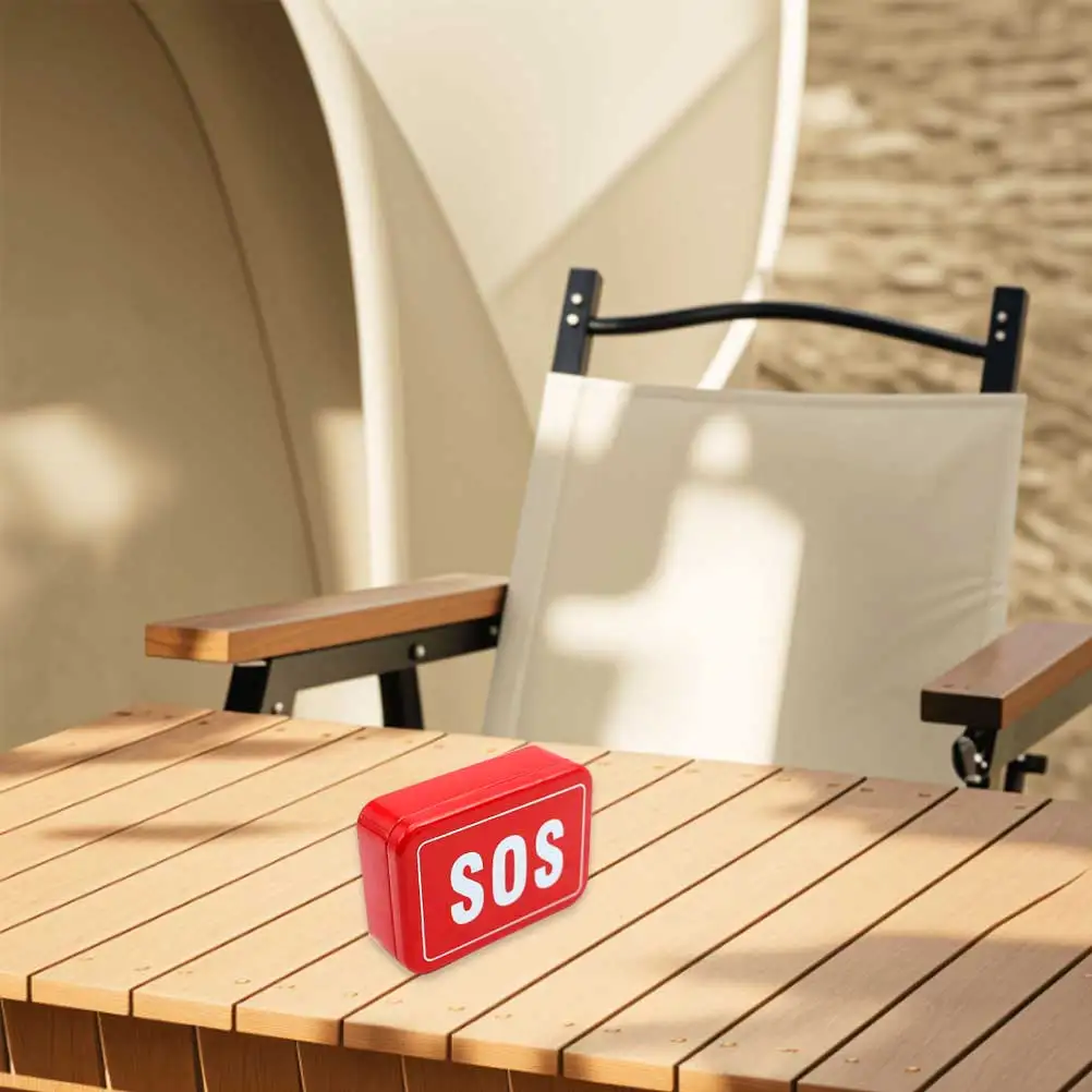 

Outdoor Tool Equipment Box Fire Starter Whistle Compass Wire Saw Multipurpose Flashlight Emergency Gear Lightweight Portable