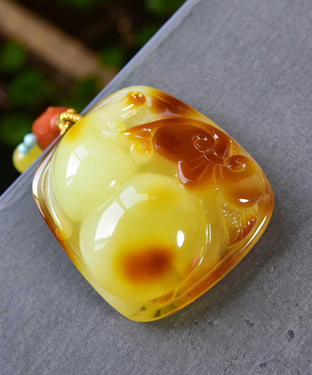 العنبر الأصفر الطبيعي القرع قلادة العنبر الأصفر النساء الرجال 39,36,15 مللي متر مجوهرات الريكي حجر بورما AAAAAAA