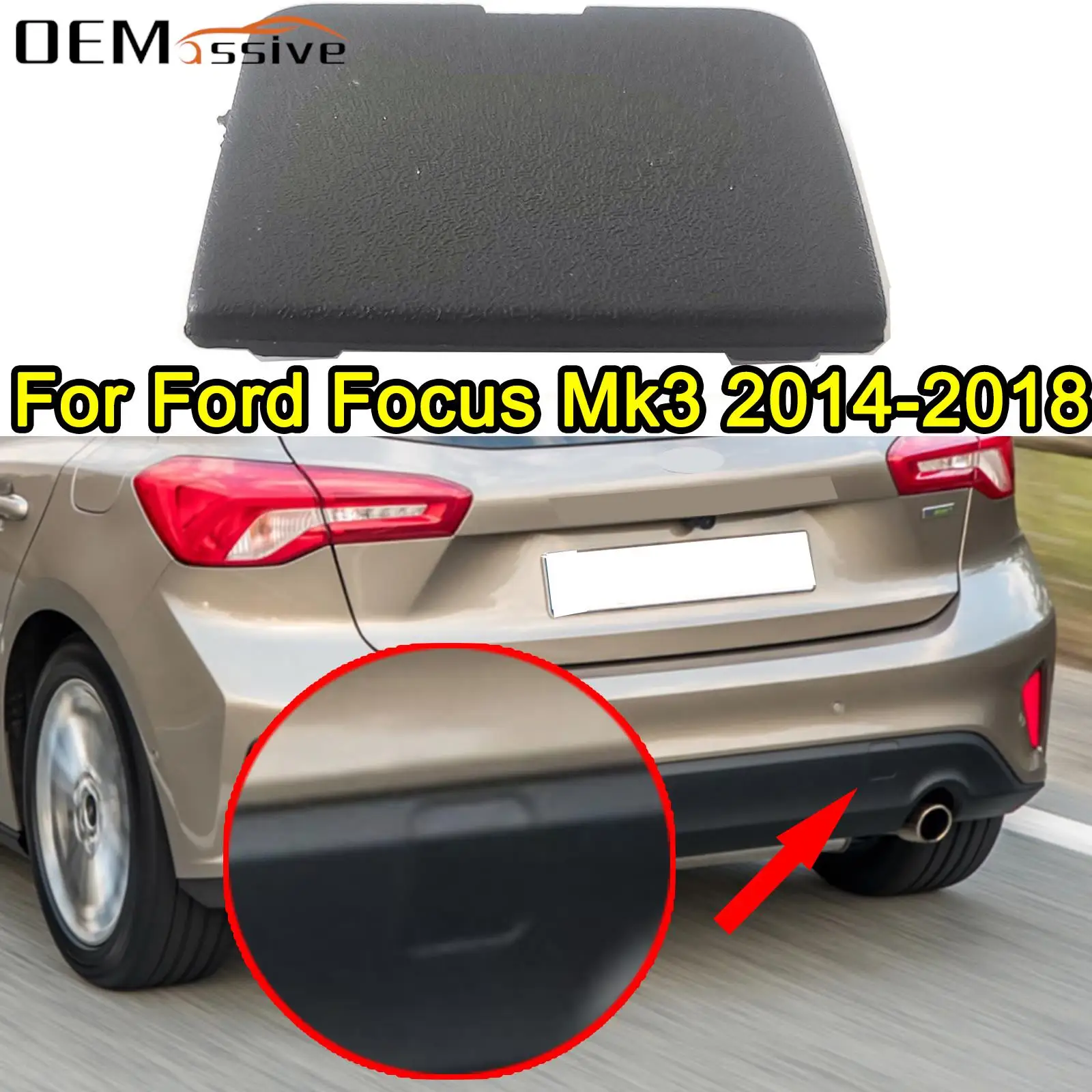 For Ford Focus Mk3 Hatchback 2014 2015 2016 2017 2018 Car Replacement Rear Bumper Hook Eye Tow Cover Cap Car Accessories 1872237