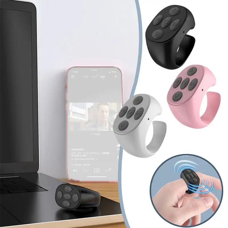 

Fingertip Wireless Bluetooth Remote Control,Screen Auto Clicker Automatic Page Turner for TIK Tok