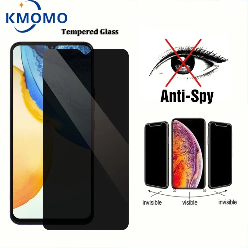 Anti-Spy Privacy Tempered Glass VIVO V29e V27e V25 5G V25e V23 V23e V21 V21e 4G V20 SE V19 Neo Private Screen Protector