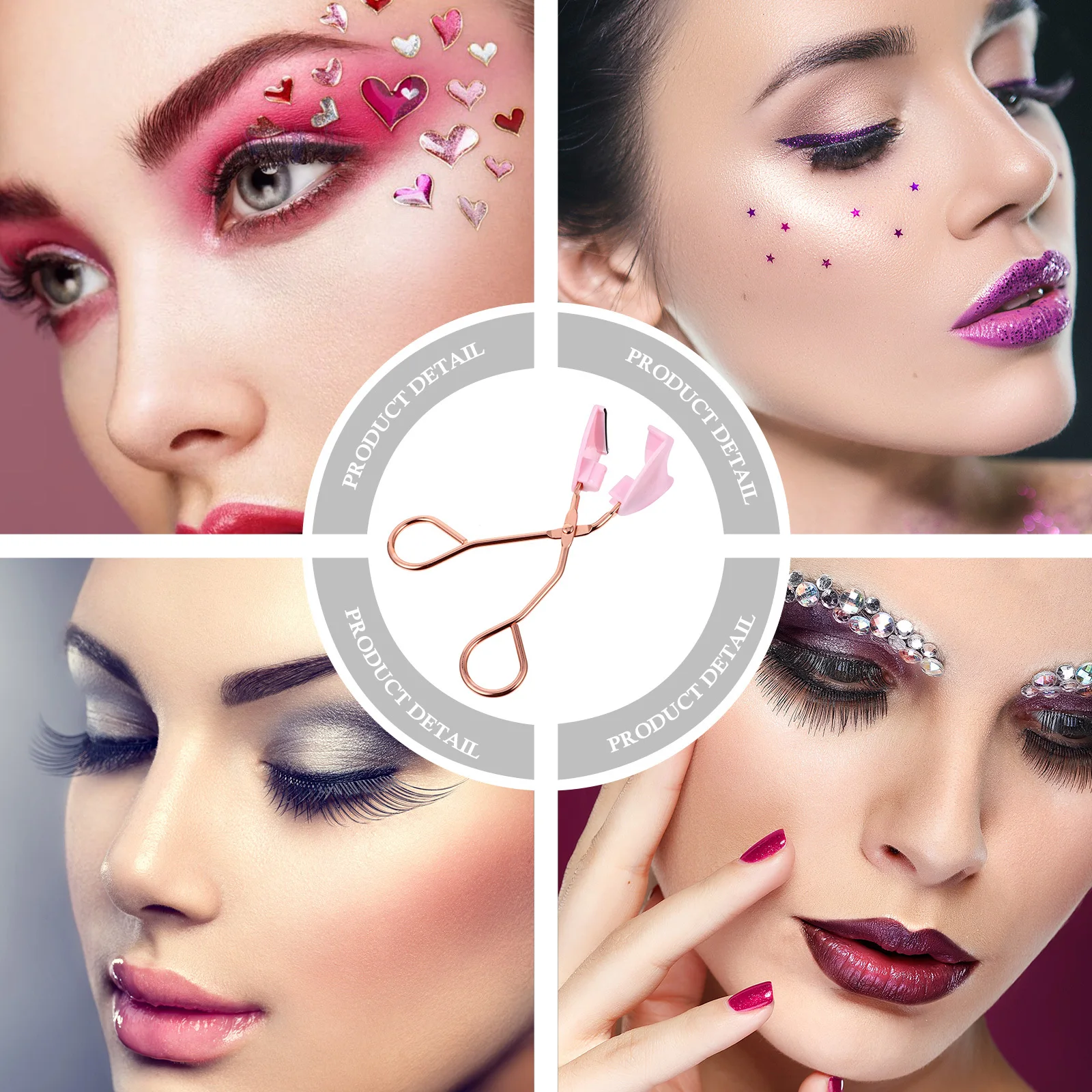 Magnetic Eyelash Curler Stainless Steel Professional False Eyelash Clip Makeup Tool Long-Lasting Natural Curling Lash Curler