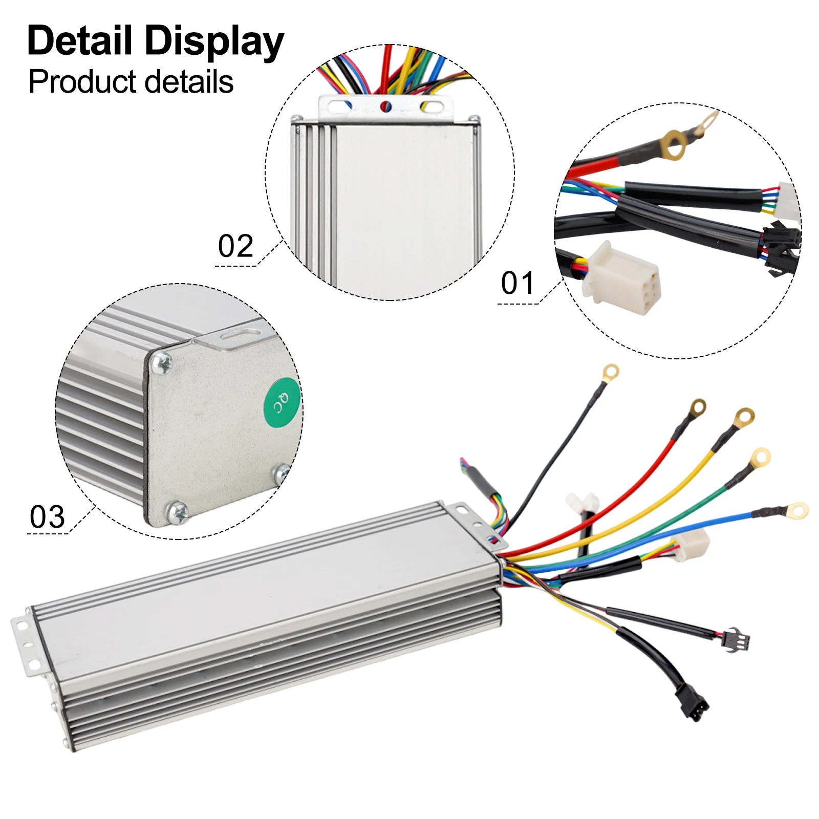 

Newest Reliable Useful Tools KT Controller Square With Light Line 18mos 50±2A Brushless Motor Cycling DC48V Ebike