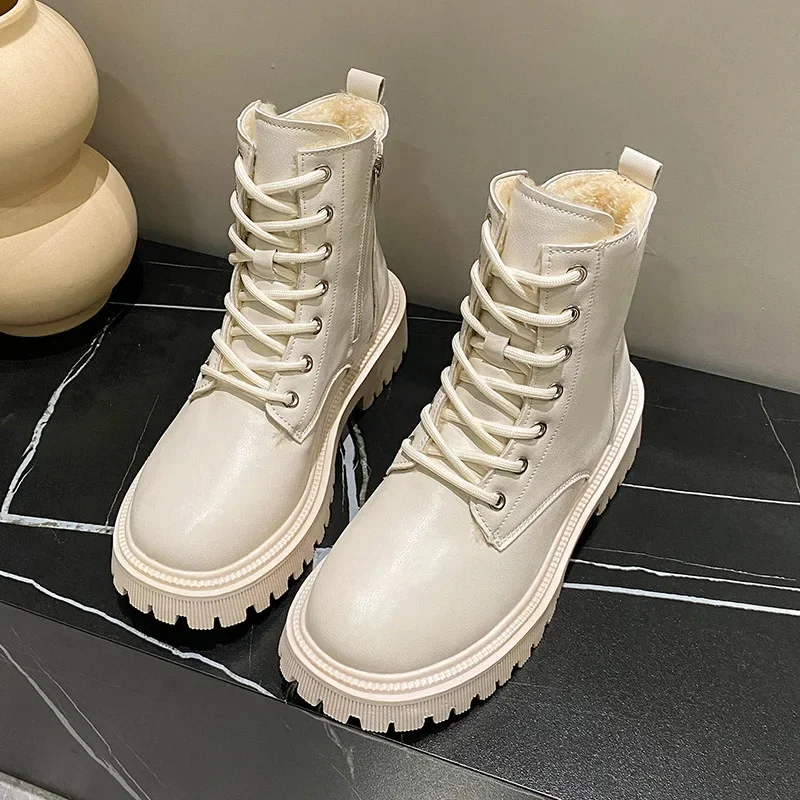 

2025 New Women's Boots Spring Autumn New Style Thick Sole Versatile Short Boots Stylish Trendy Ankle for Women