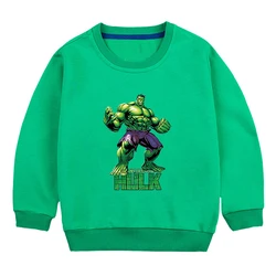 Halloween Hulk Festive Costume Baby Boys Sweatshirts for Children Clothes 2024 Autumn Big Kids Long Sleeve Clothing Cotton