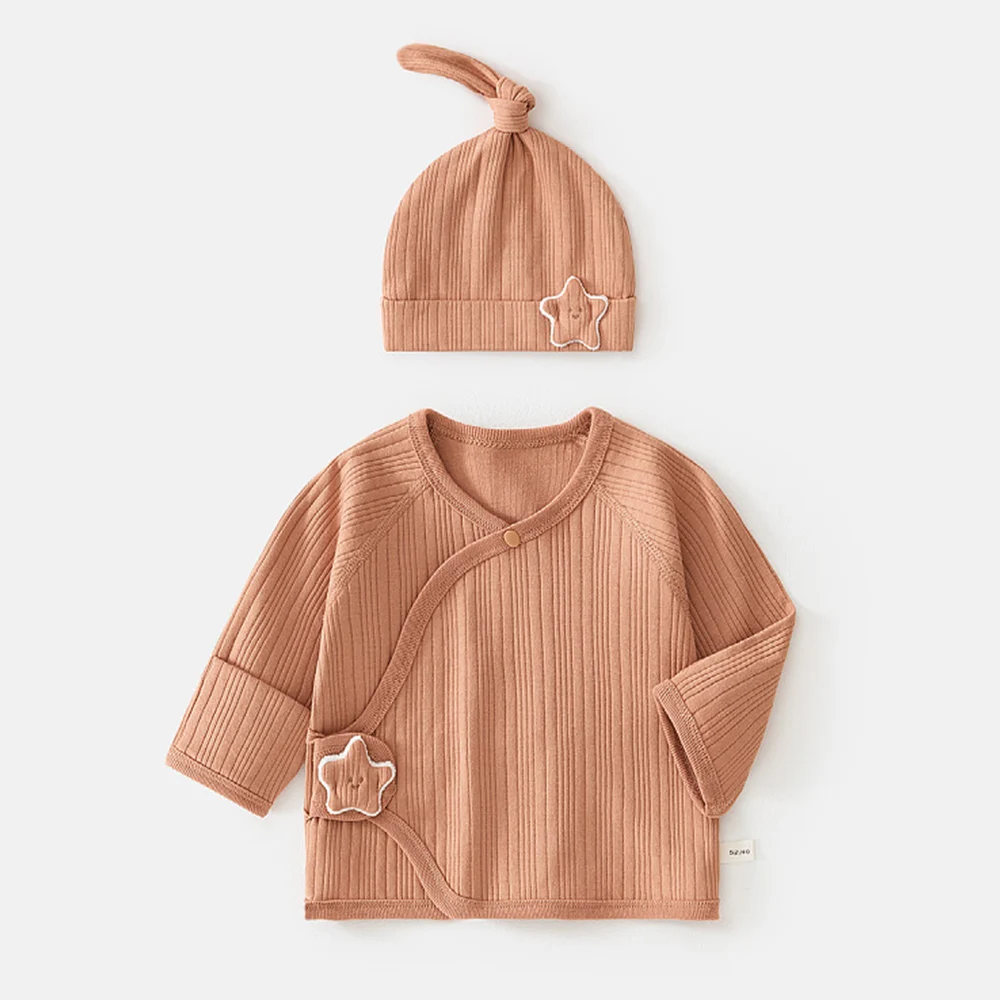

Baby Boy Tshirt Long Sleeve 100% Cotton Spring Autumn Newborn Tops Tees 0-3 Months Hospital Baby Clothes With Hat