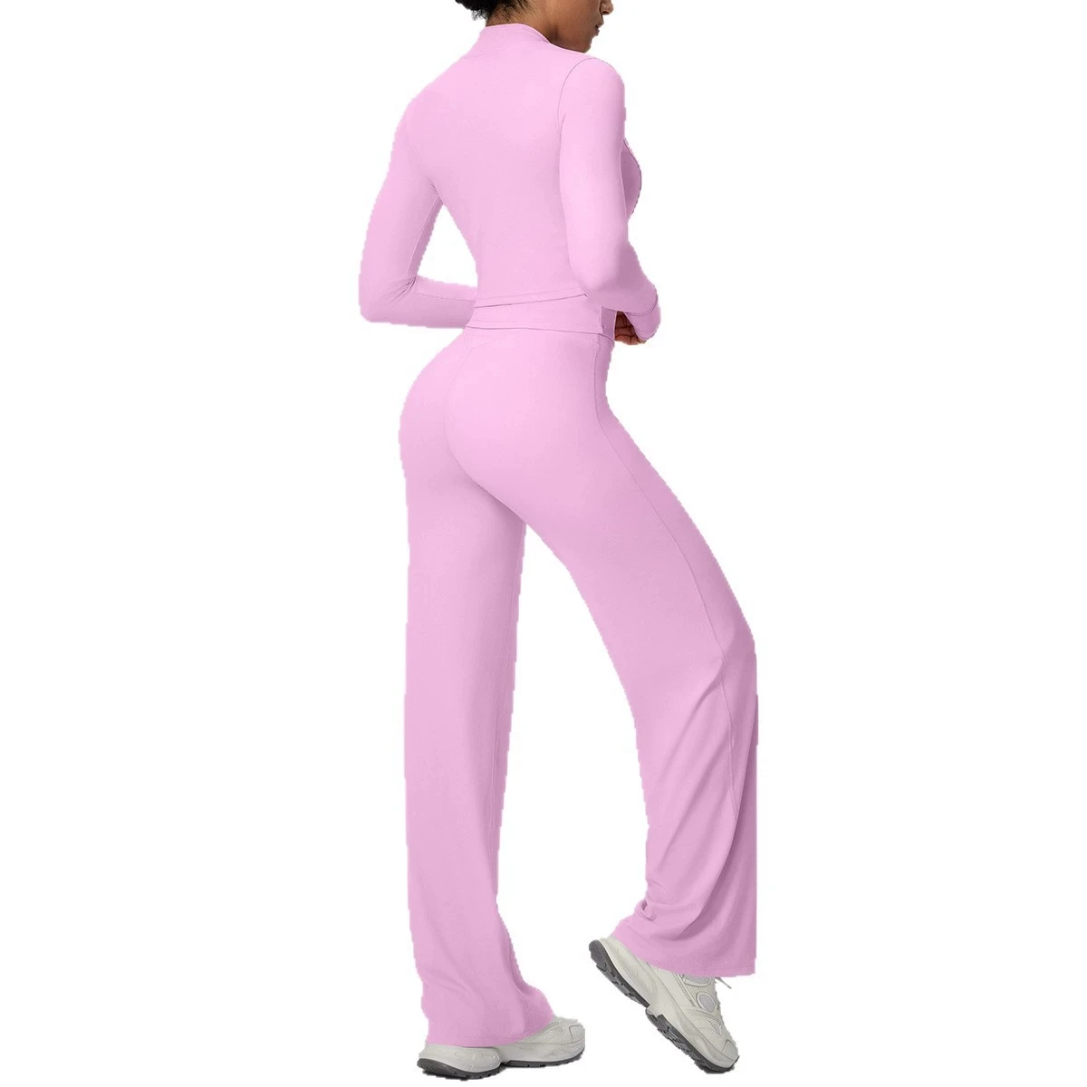 

3PCS Women Sportswear Yoga Set Elastic Gym Fitness Suit Solid Color Jacker Single Shoulder Bra Pants Recreation Female Yoga Suit