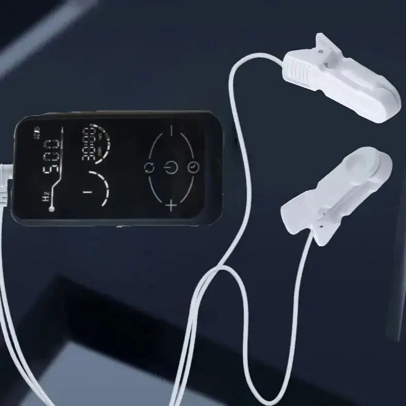 

Smart CES Therapy Machine, Home Use Electronic Stimulation for Sleep Improvement, Relax Mind with Ear Clip Electrode