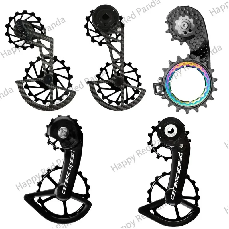 Ceramic guide wheel road car carbon fiber ceramic rear dial guide wheel bicycle big chicken leg guide wheel