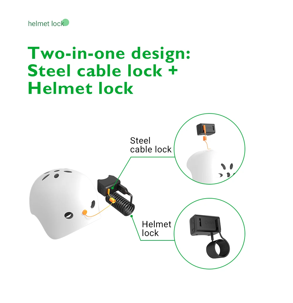 Omni Nuovo lucchetto per casco Lucchetto con fibbia per casco di sicurezza intelligente e conveniente a sgancio rapido