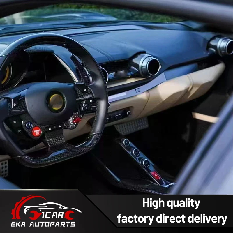 Direct Fit Dry Carbon Interior Replacement Kit for Ferrari 812 GTS 2017-2020  812 Interior Refit Dry Carbon Trim OE Direct Fit
