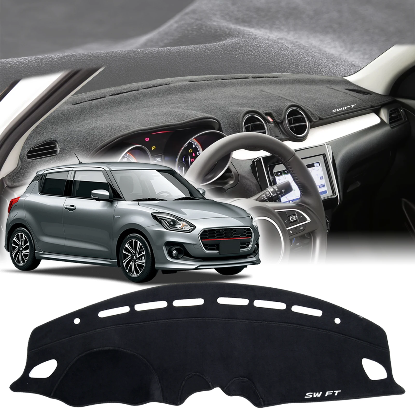 

fit for 2018 2019 2020 2021-2023 Suzuki Swift Dashmat Dashboard Cover Pad DashMat Sunshade Protective Carpet Car Accessories
