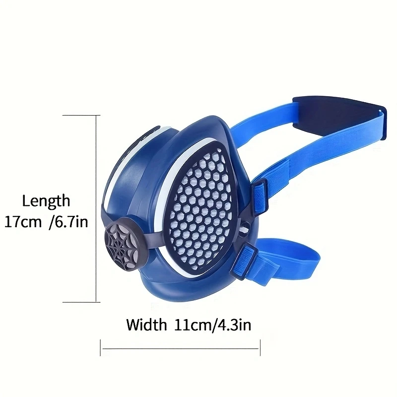 Silicone Half Mask Respirator with Replaceable and Reusable Filters,included,for Painting Dust Work Safer Protection Face Mask