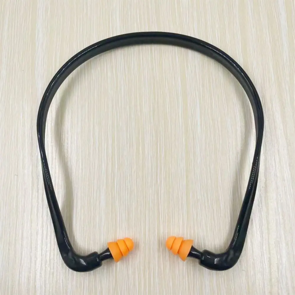 Blue Black Orange Head-mounted Earplugs Sleeping Protector Noise Reduction Ear Plugs Swimming Learning Anti-Noise Earmuff