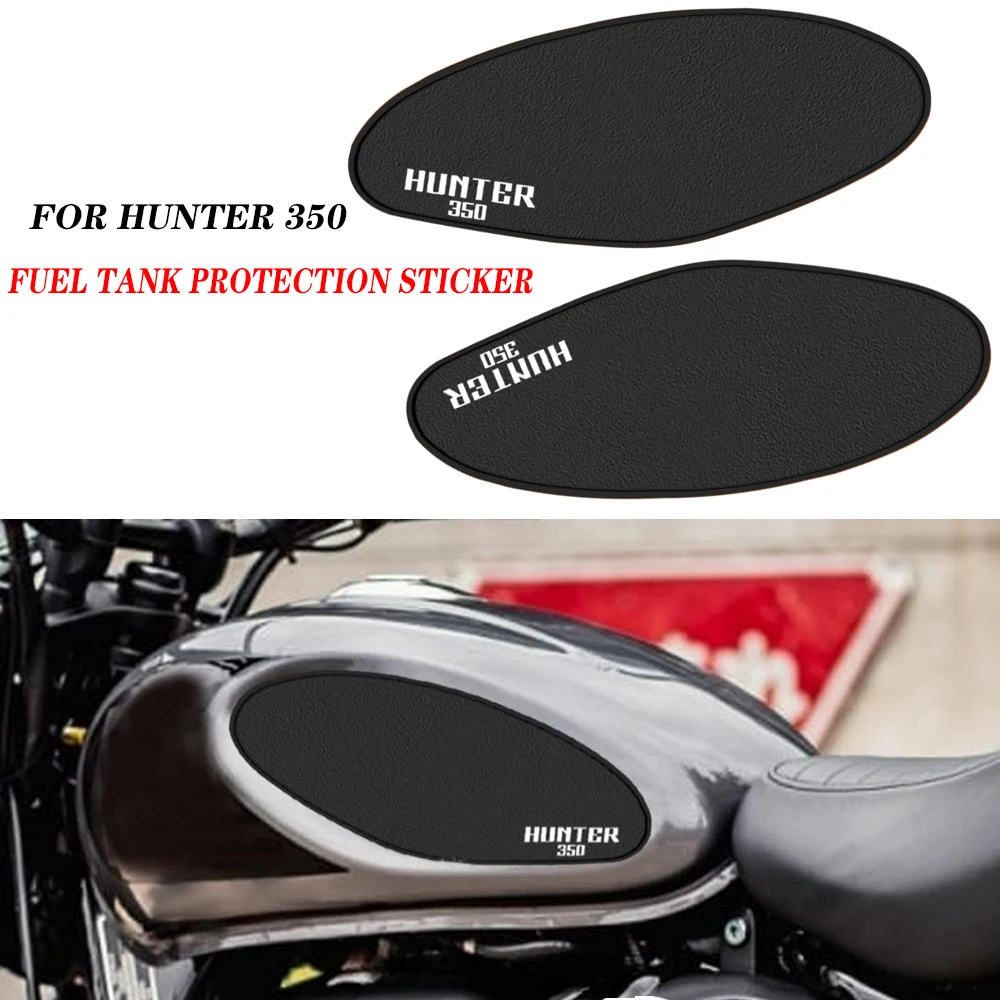 For Royal Enfield HUNTER 350 Motorcycle Gas Fuel Tank Rubber Sticker Protector Knee Tank Pad Decal