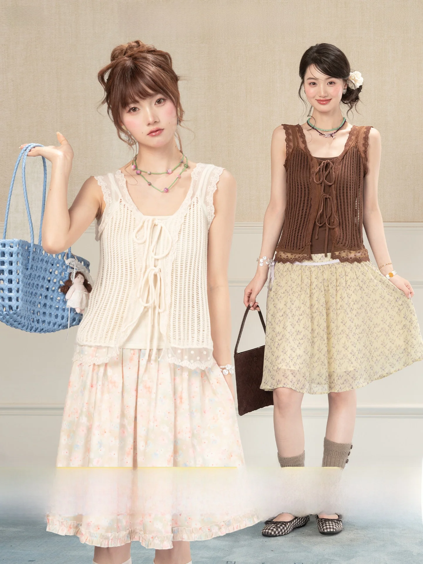 

Новинка: Комплект из двух предметов Heynew Mermaid Coffee – ажурный вязаный жилет на бретельках и универсальный топ с U-образным вырезом, укороченный фасон, для женщин, летний, модный.