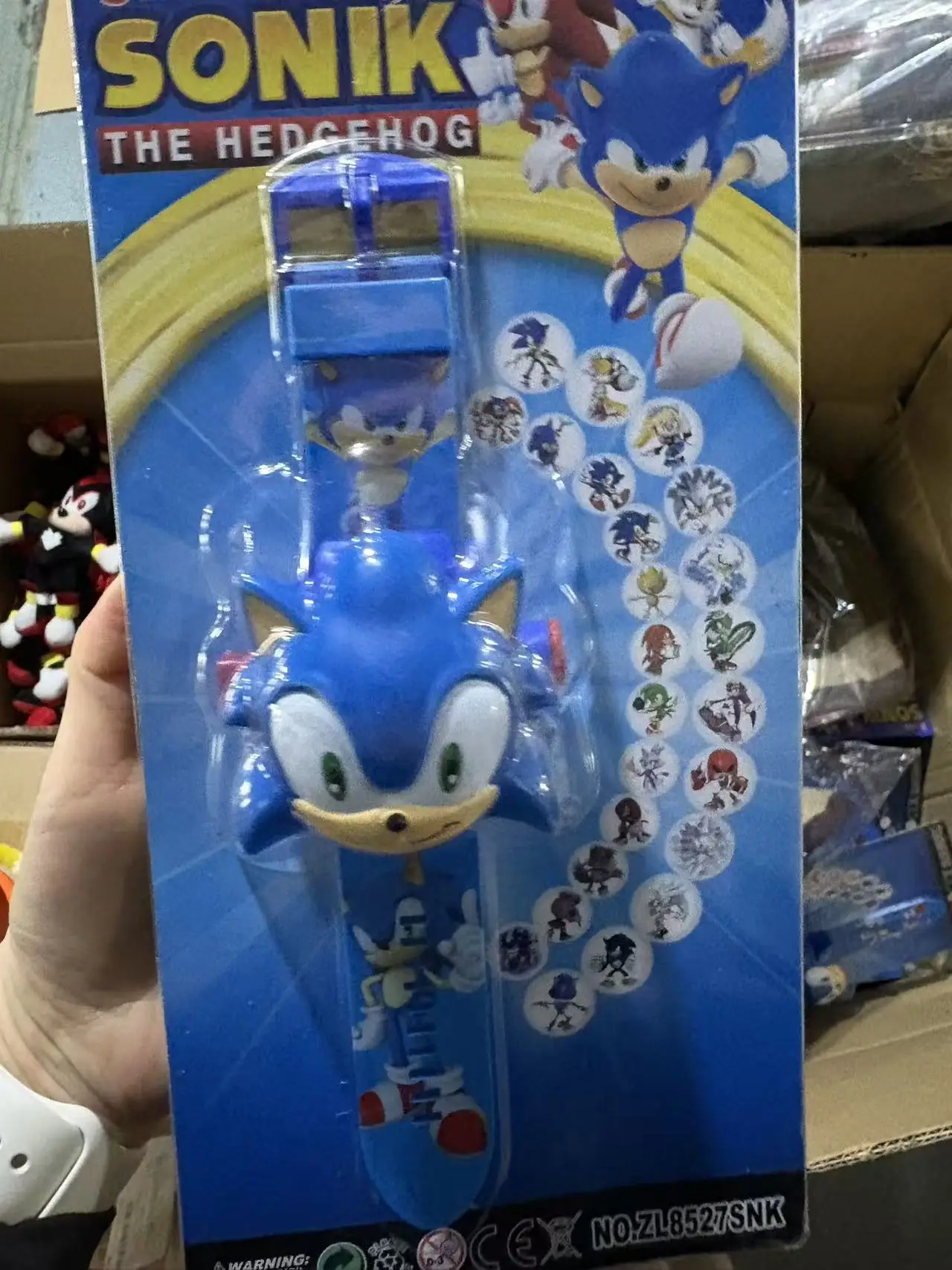 

Hedgehog Cartoon 24 Pattern 3D Projection Watch Sonic Kids Flip Toy Watch Anime Electronic Clock Projector Toy Birthday Gift