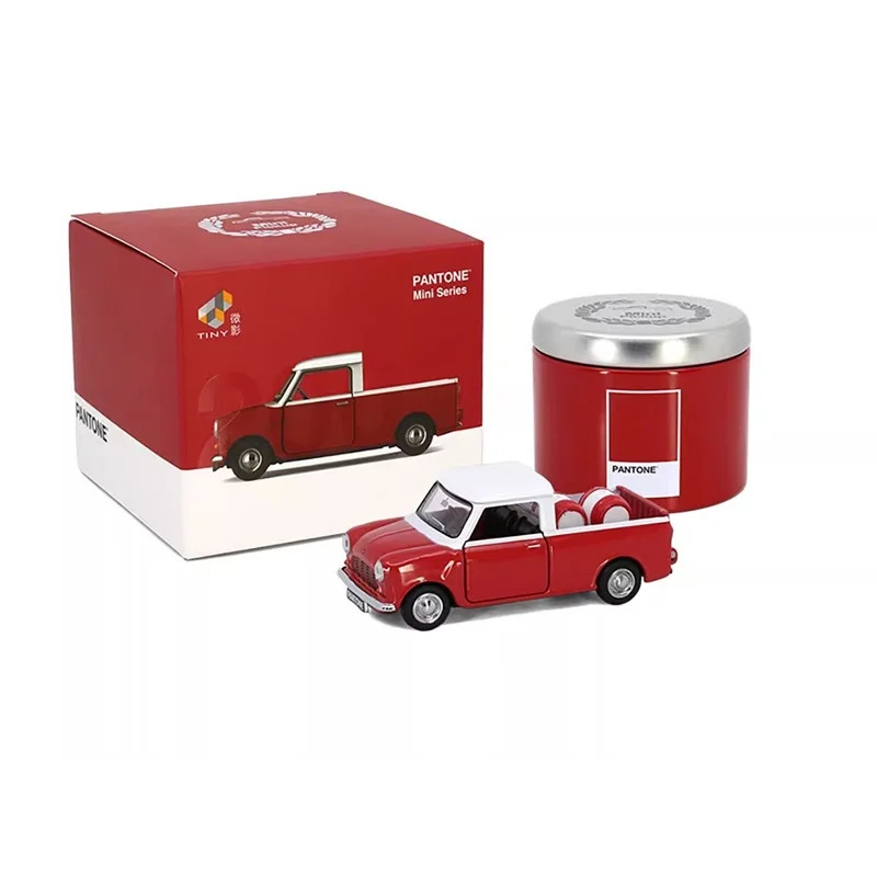 Tiny 1:50 Morr-is Mi-ni Pickup Red Alloy Simulation Model Car