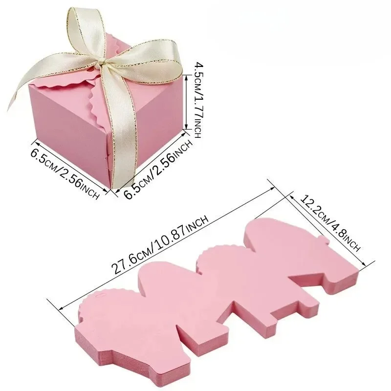 10/20 Stück Kraftpapier-Geschenkbox mit Band, Party-Geschenkbox für Süßigkeiten, Schokolade, Kekse, Schmuck, Hochzeit, Geburtstag, Zubehör – Detail 1