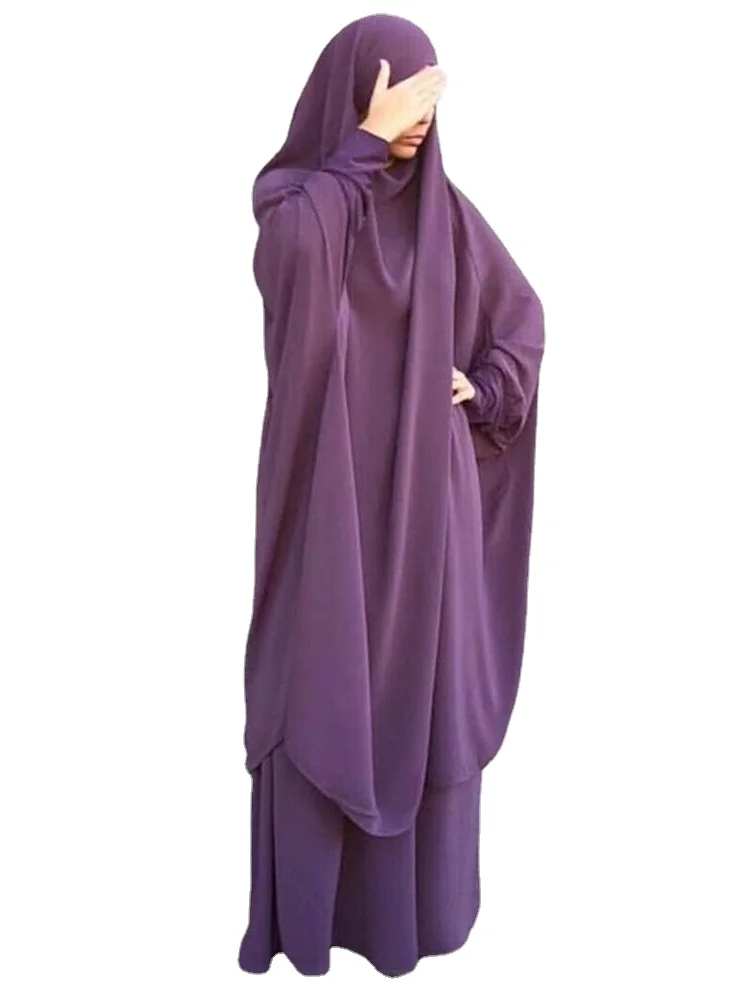 

15 Colors Hooded Muslim Women Hijab Dress Prayer Garment dress Abaya Long Khimar Ramadan Gown Abayas Skirt Sets Islamic Clothes