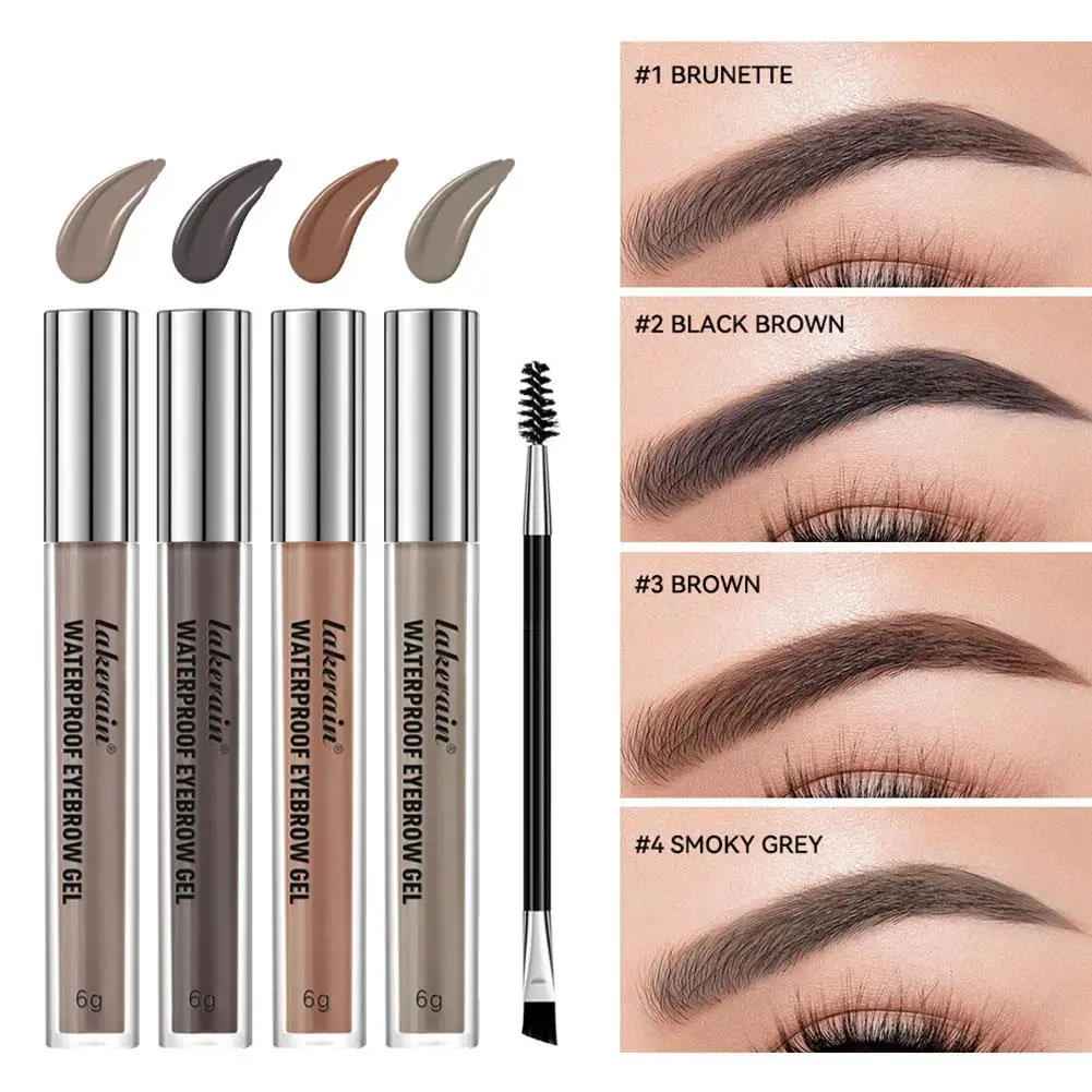 ثلاثية الأبعاد الحاجب تصفيف السائل صب هلام مقاوم للماء ألوان شفافة الحاجب التجفيف السريع ماكياج طبيعي 4 منعش L0d6