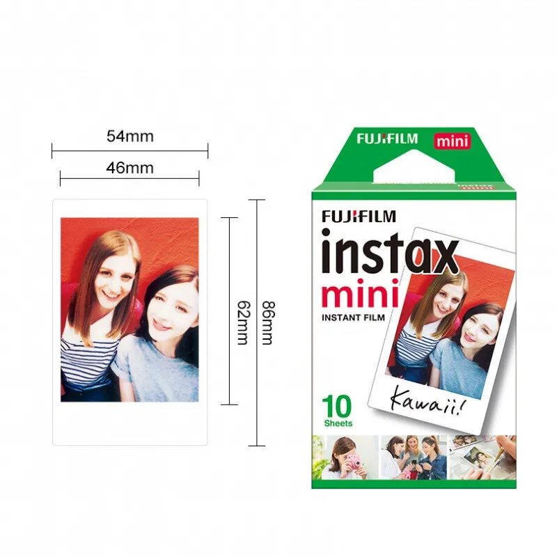 Brand New 10-50 Sheets Fujifilm Instax Mini LiPlay 11 9 8 7s 90 LINK Film White Edge Color Photo Paper for  FUJI Instant Camera